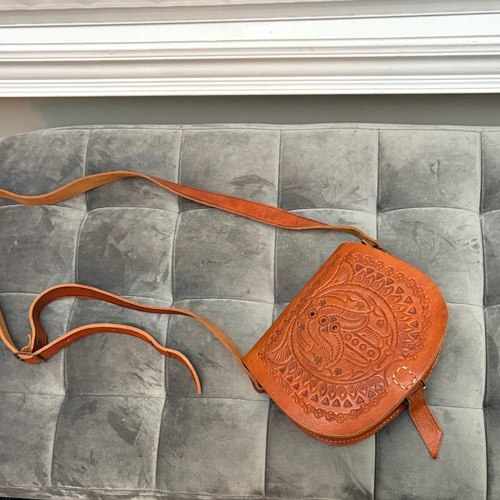 Brown Leather Crossbody Bag